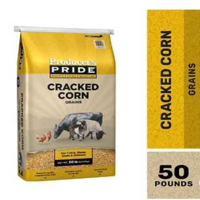 Producer's Pride Cracked Corn Grains Feed, 50 lb. Bag